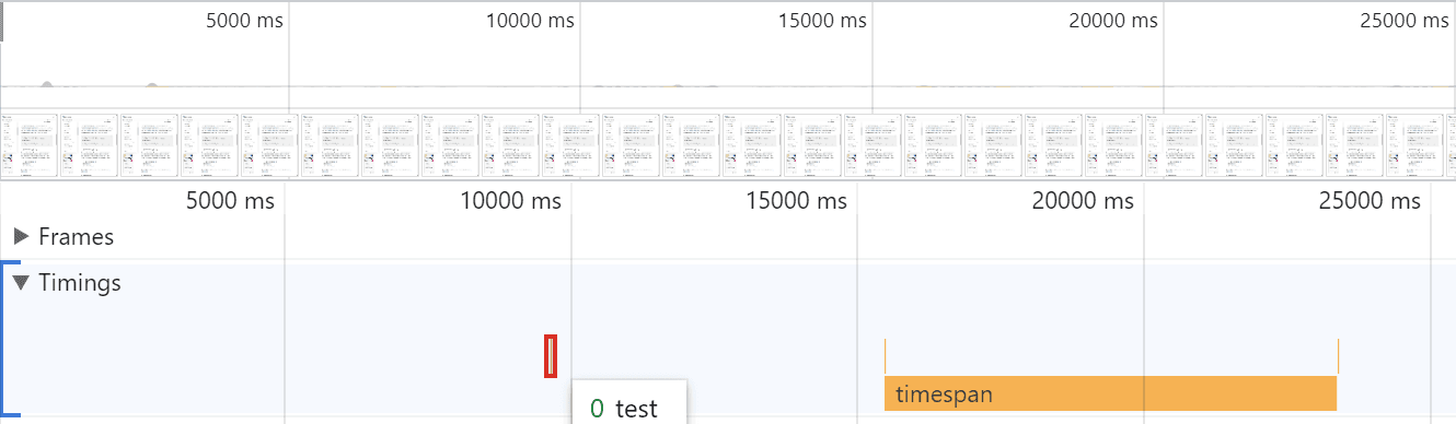Chrome Dev Tools Performance Timeline View